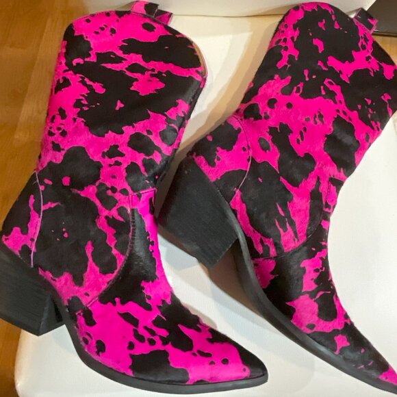 Dingo - Live a Little Hot Pink & Black boot 7.5 - Picture 5 of 7